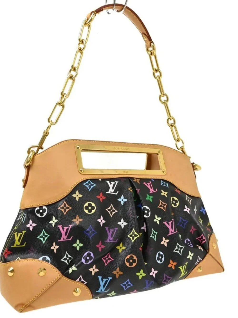 Louis Vuitton Black Multicolor Judy GM 2way Handbag M40254